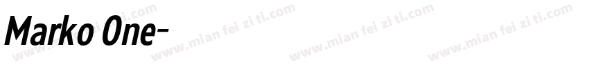 Marko One字体转换